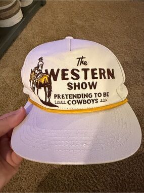 The Western Show White & Yellow Rope Trucker Hat